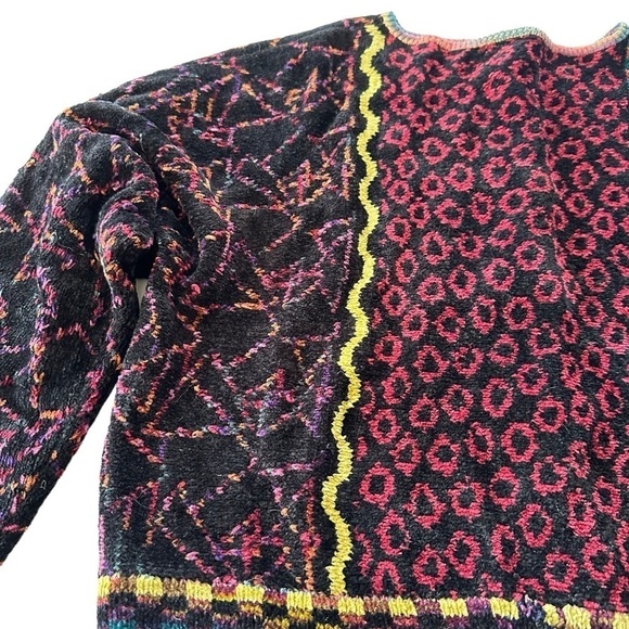 VINTAGE ROBIN ORIGINAL ROBIN BERGMAN HANDLOOM CHENILLE CARDIGAN M/L - Picture 8 of 15